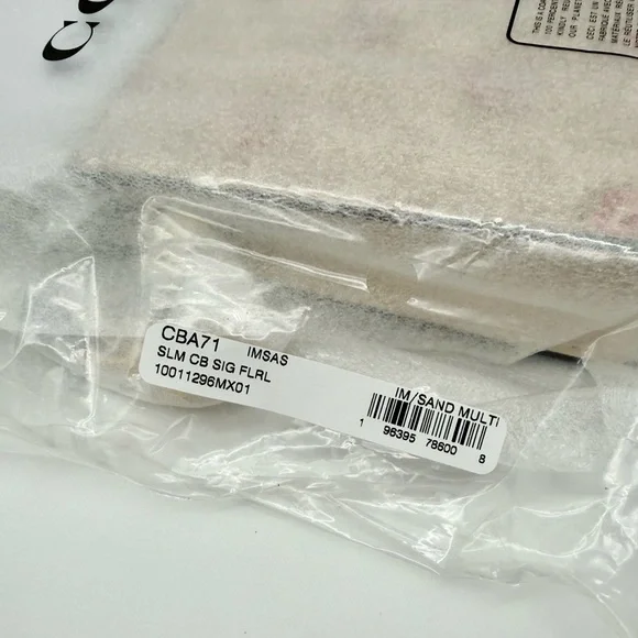 Coach Slim Crossbody Bag In Signature Canvas With Floral Print Gold Sand Multi - Picture 10 of 12